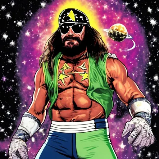 Macho Man Randy Savage in space | OpenArt