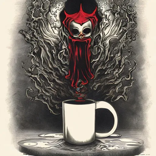 Prompt: overflowing cup occult art