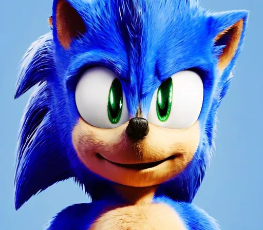 Prompt: 3d render of sonic the hedgehog