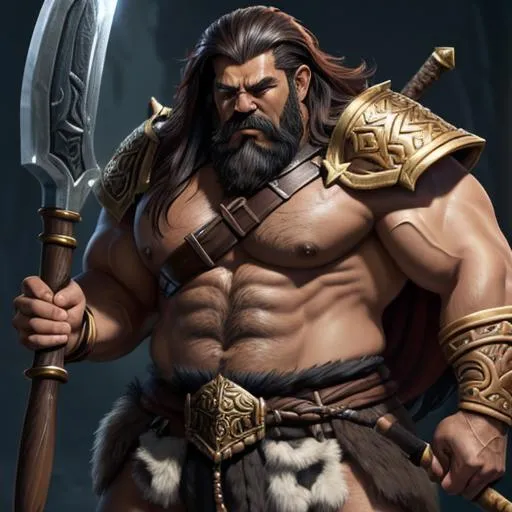 Prompt: masterpiece, splash art, ink painting, D&D fantasy, lightly tanned-skinned gold dwarf male barbarian, ((short stocky, barrel chested)), raging expression, medium length hazel hair, serious expression looking at the viewer, wearing detailed hide armor holding a huge battle axe above in one hand #3238, UHD, hd , 8k eyes, detailed face, big anime dreamy eyes, 8k eyes, intricate details, insanely detailed, masterpiece, cinematic lighting, 8k, complementary colors, golden ratio, octane render, volumetric lighting, unreal 5, artwork, concept art, cover, top model, light on hair colorful glamourous hyperdetailed medieval city background, intricate hyperdetailed breathtaking colorful glamorous scenic view landscape, ultra-fine details, hyper-focused, deep colors, dramatic lighting, ambient lighting god rays, flowers, garden | by sakimi chan, artgerm, wlop, pixiv, tumblr, instagram, deviantart