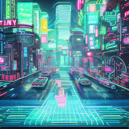 sci-fi sign, cyberpunk, vaporwave, vaporwave art, Ar... | OpenArt