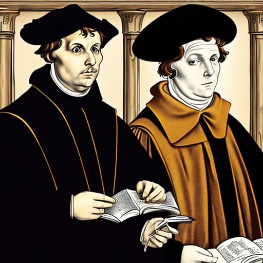 Prompt: Mary I and Martin Luther are best friends 
