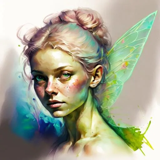 Prompt: fairy goddess with pastel colors, realistic, closeup