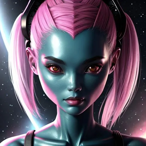 Prompt: female alien