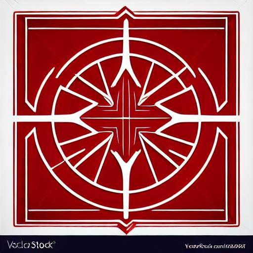 vector magical red book rune, symmetrical, minimal,... | OpenArt