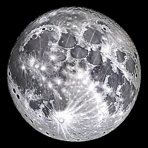 Prompt: full moon, bright, and high resolution, just moon with any other objects

