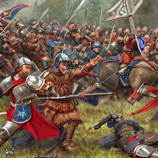 Prompt: Photo realistic picture of battle of Hastings 