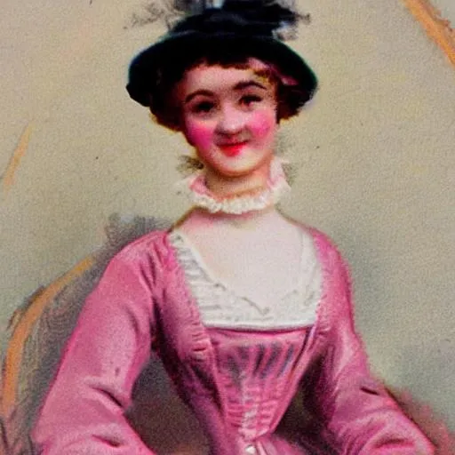 A Vintage Woman With A Pink Dress In The 1800s Openart