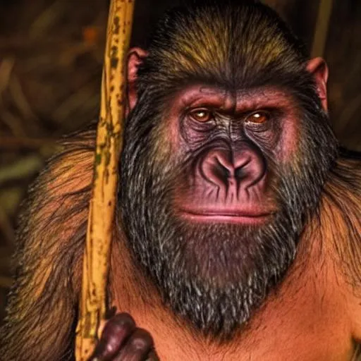 Prompt: Apes evolve
