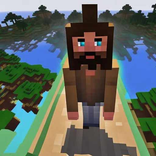 Prompt: Jesus in Minecraft

