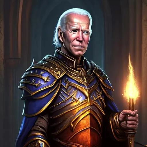 Prompt: Joe Biden as Emperor Uriel Septim VII from Elder Scrolls 4: Oblivion, giving you a quest, dark sewer, torchlight