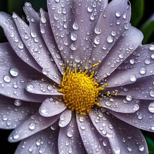 Prompt: flower, detailed, shining, water droplets, intricate, zoomed, sharp