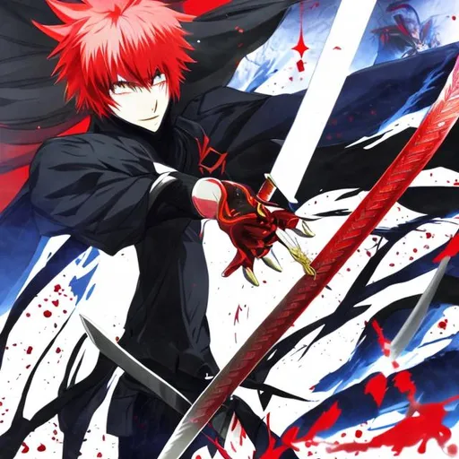 Prompt: Ichigo with a sword 