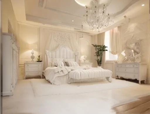 Prompt: bedroom white