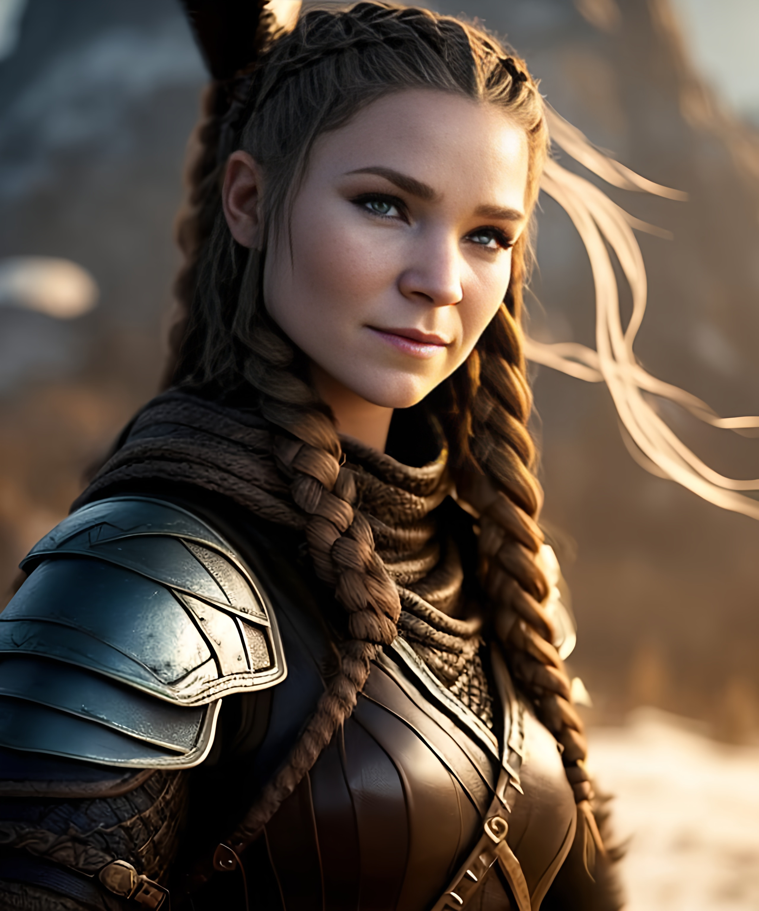 create a female rogue viking warrior, Digital art, (... | OpenArt