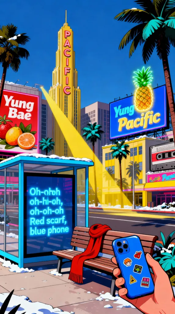 Neon Snow City Pop: A Vector Christmas Night