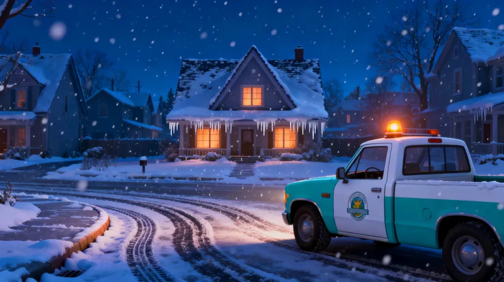 Snowy Rooftop Rescue — Continental Roofing (Pixar 3D)
