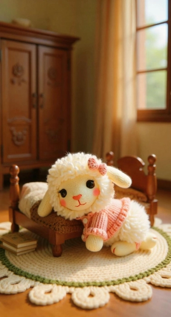 Cozy Morning in a Knitted Mini-Home