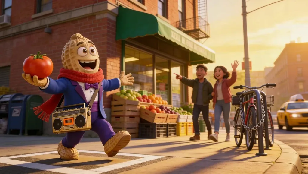 Peanut Steps Through The City