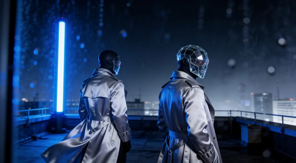 Midnight Echoes In Chrome And Silk