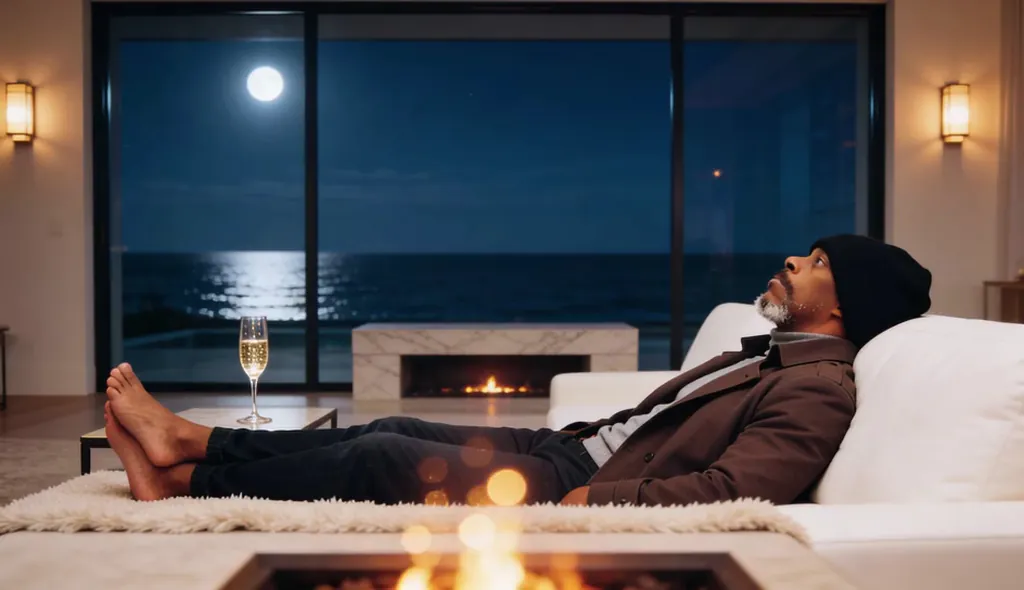 Moonlit Seclusion at the Edge of Ocean