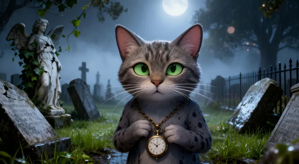 Midnight Whimsy: Cat Through Chaos