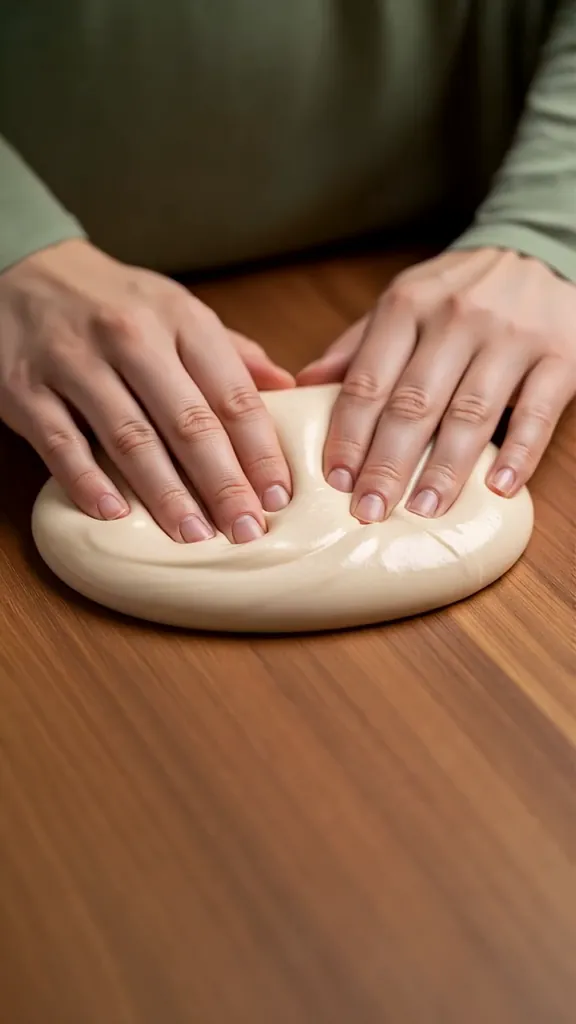 ASMR Hands Kneading Slime Like Clay