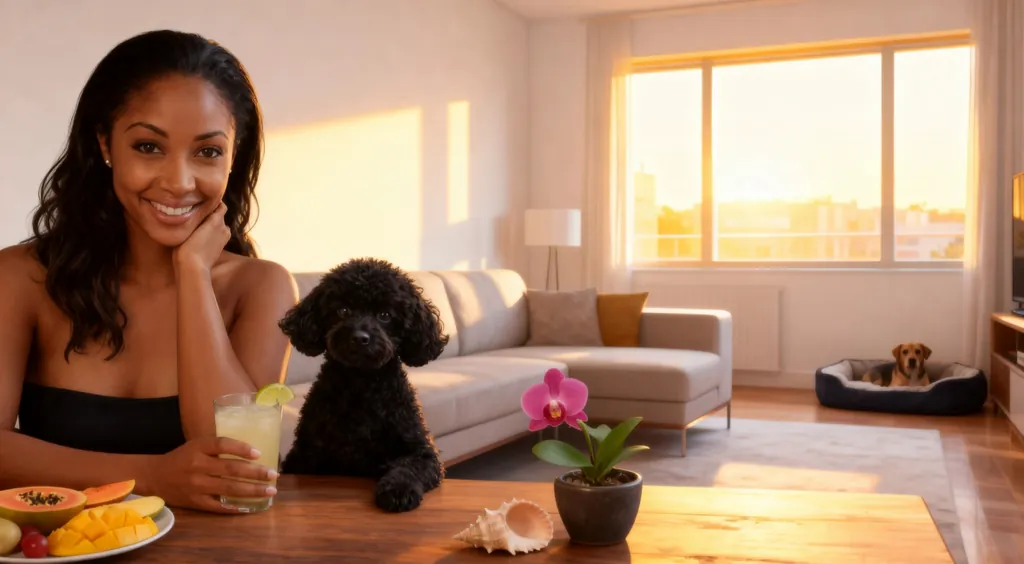 Morning Walk with Poodle