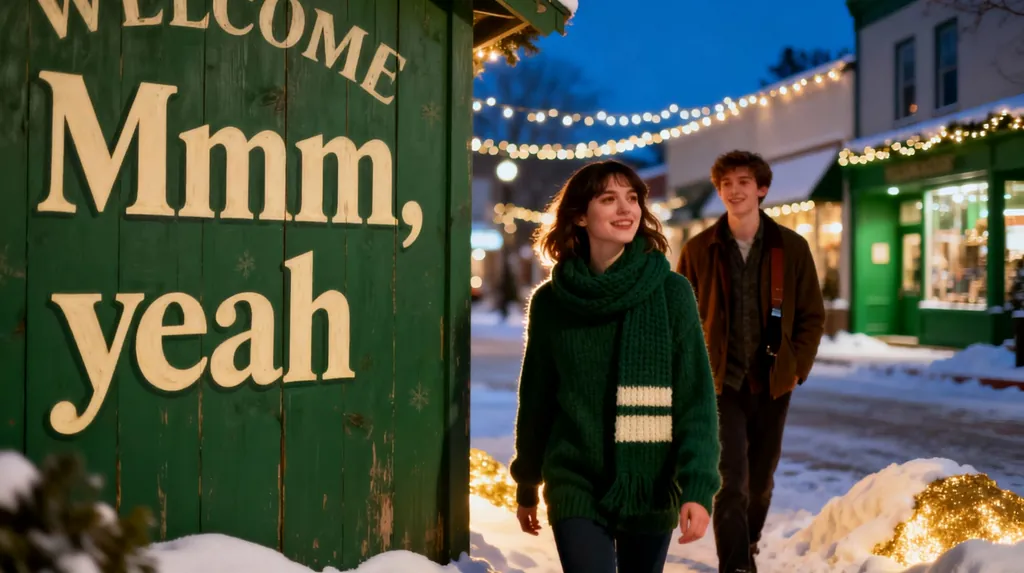 Forest-Green Town Christmas — Acoustic Folk-Pop Lyric Film