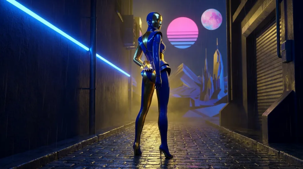 Midnight Echoes in Blue and Gold