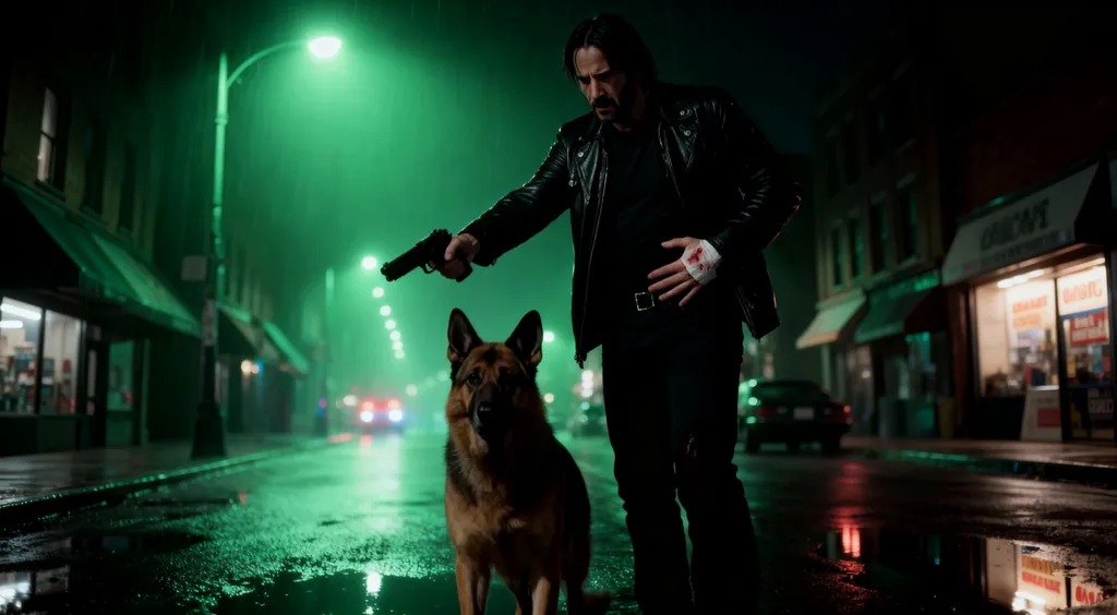 Night Run in the Green Rain