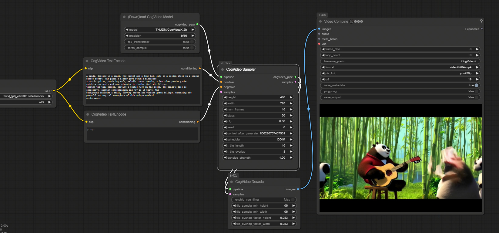 CogvideoX-2B/5B text2video | ComfyUI Workflow